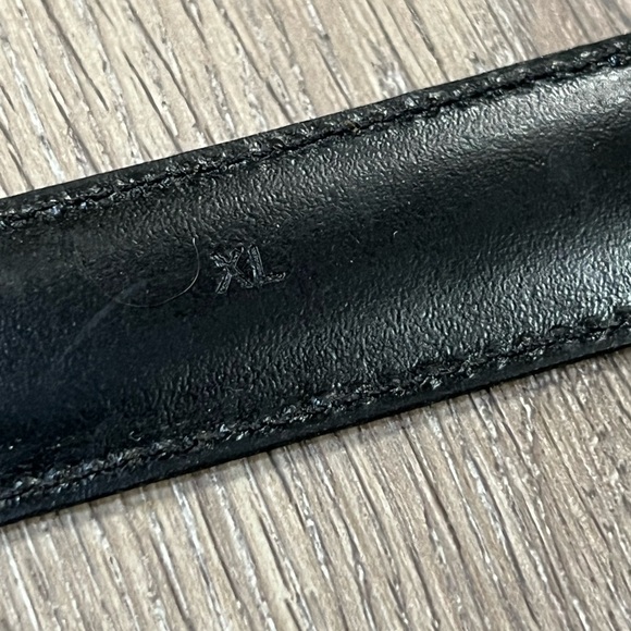 Joseph Turner Made in England XL 38W Genuine Leather Black Belt Silver Buckle - Picture 11 of 11